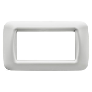 Rama Gewiss System GW22504, 4 module, alb, pentru priza / intrerupator