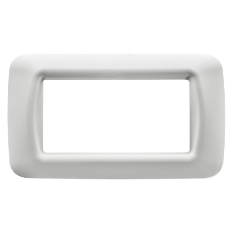 Rama Gewiss System GW22504, 4 module, alb, pentru priza / intrerupator