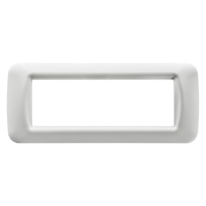 Rama Gewiss System GW22506, 6 module, alb, pentru priza / intrerupator