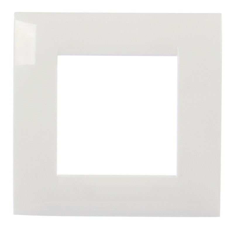 Rama Hoff, 2 module, alb, pentru priza / intrerupator