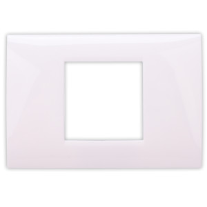 Rama Hoff BL-40802, 2 module, alb, pentru priza / intrerupator