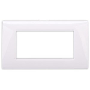 Rama Hoff BL-40804, 4 module, alb, pentru priza / intrerupator