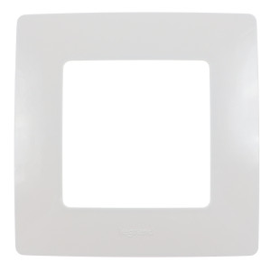Rama Legrand Niloe 397868, 1 post, alb, pentru priza / intrerupator