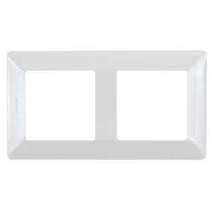 Rama Legrand Valena Life 754002, 2 posturi, alb, pentru priza / intrerupator