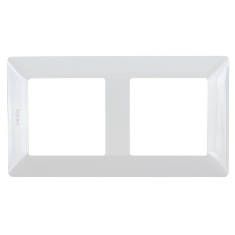 Rama Legrand Valena Life 754002, 2 posturi, alb, pentru priza / intrerupator