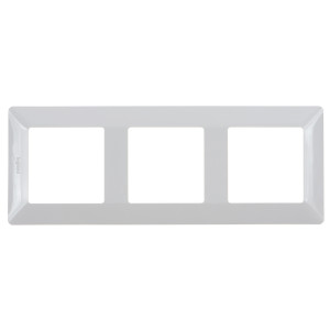Rama Legrand Valena Life 754003, 3 posturi, alb, pentru priza / intrerupator
