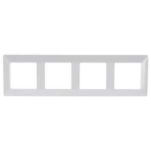 Rama Legrand Valena Life 754004, 4 posturi, alb, pentru priza / intrerupator