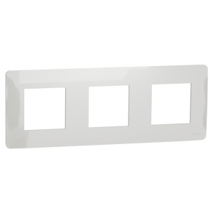 Rama Schneider Electric Noua Unica NU200618, 3 posturi, alb, pentru priza / intrerupator