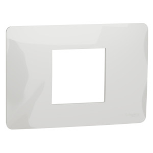 Rama Schneider Electric Noua Unica NU210218, 2 module, alb, pentru priza / intrerupator