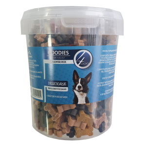 Recompensa caini / hrana complementara, 4Dog Trainer, cutie 500 g, toate taliile, adult, diverse arome