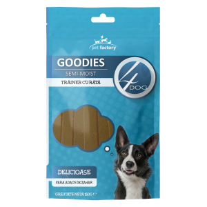 Recompensa caini / hrana complementara, 4Dog Trainer, punga 150 g, toate taliile, adult, carne de rata