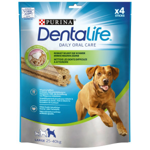 Recompensa caini / hrana complementara Dentalife, plic 142 g, talie mare, adult, cereale