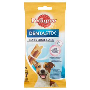 Recompensa caini / hrana complementara, Pedigree DentaStix, punga 7 bucati, 110 g, toate taliile, adult