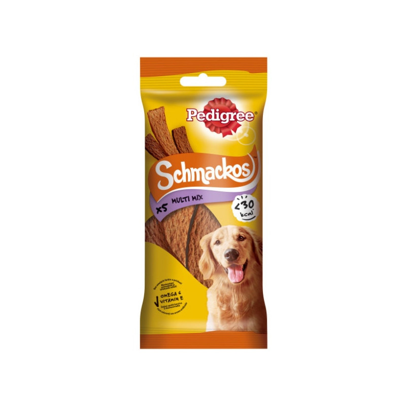 Recompensa caini / hrana complementara, Pedigree Schmackos, punga 3 bucati, 36 g, talie medie, adult Recompensa caini / hrana complementara, Pedigree Schmackos, punga 3 bucati, 36 g, talie medie, adult