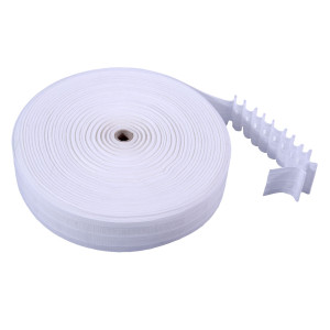 Rejansa 1-6843-55, bumbac, alb, incretire perdele, 5.5 cm
