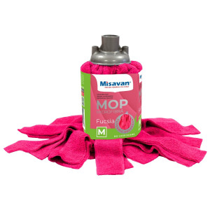 Rezerva mop microfibra Misavan, marimea M, fucsia