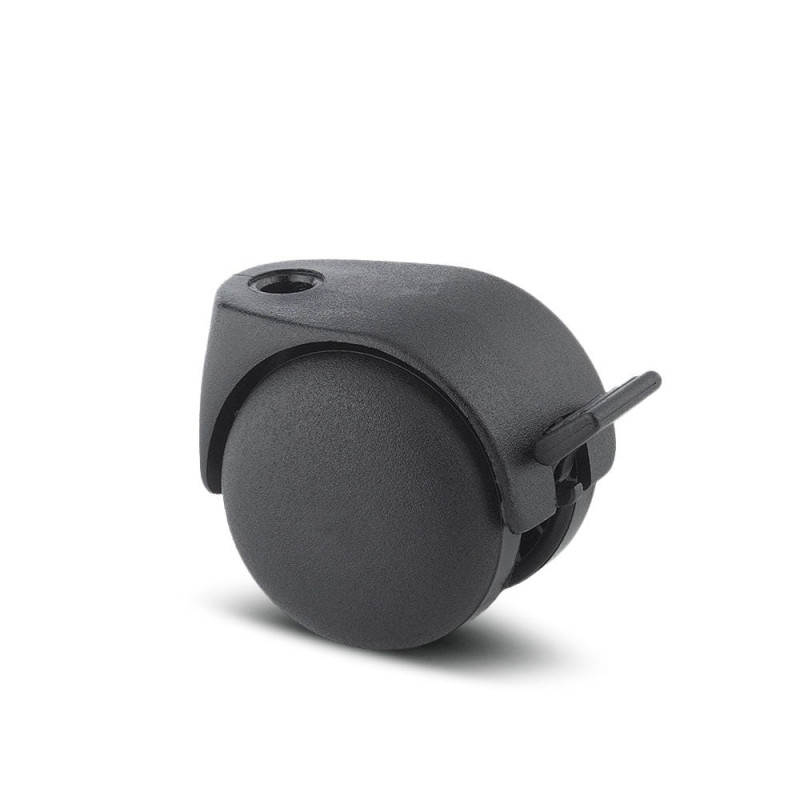 Roata pivotanta pentru mobila, din polipropilena, cu frana, 50 mm, 50 kg