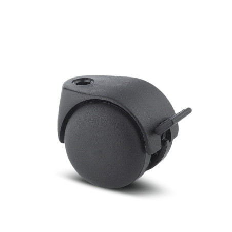 Roata pivotanta pentru mobila, din polipropilena, cu frana, 50 mm, 50 kg