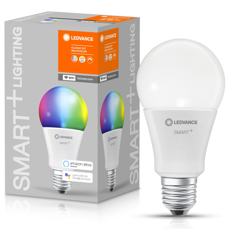 Bec inteligent LED Ledvance, wi-fi, clasic A100, E27, 14W, 1521lm, lumina calda / rece / RGB, dimabil