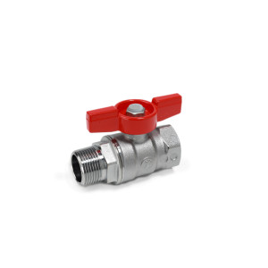 Robinet sfera Giacomini, alama cromata, filet interior - exterior, 1/2", maner fluture