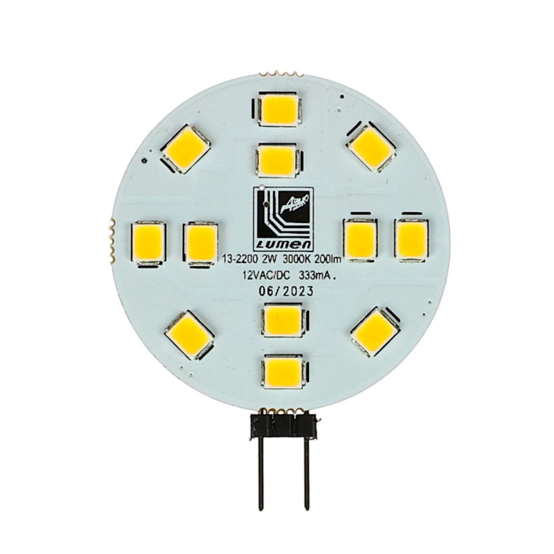 Bec LED Adeleq Lumen disc G4 2W 200lm lumina calda 3000K 12V