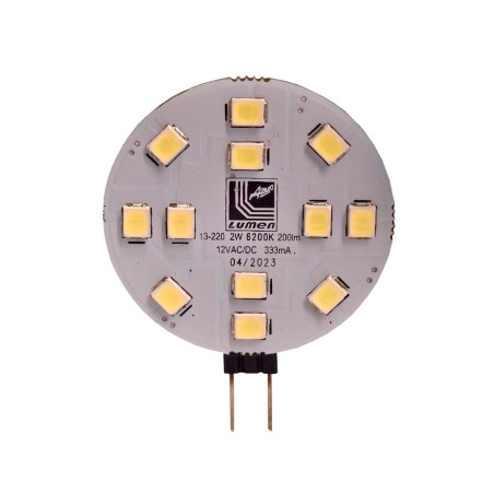 Bec LED Adeleq Lumen disc G4 2W 200lm lumina rece 6400K 12V