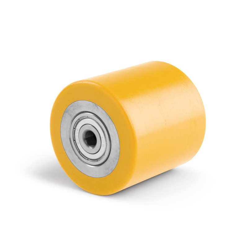 Rola fixa pentru transpalet, din poliuretan, OUP80X90-20-11, D 80 mm, 900 kg