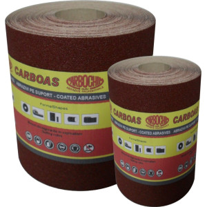 Rola panza abraziva pentru lemn, metale, materiale constructii, Carbochim PESK, granulatie 180, rola 5 m x 120 mm