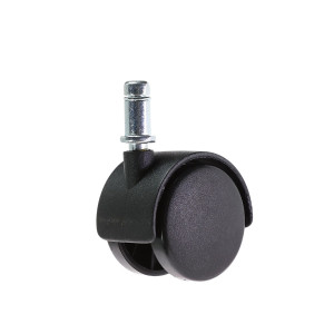 Rotila pentru mobila, pivotanta, fara blocare, din poliamida, cu surub, diametru 50 mm, 40 kg