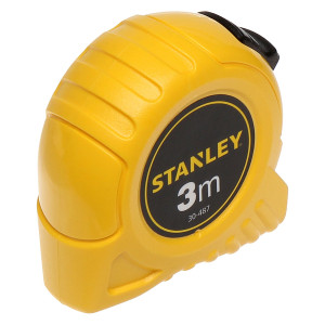Ruleta cu banda metalica, cu blocare, Stanley 0-30-487, 3 m
