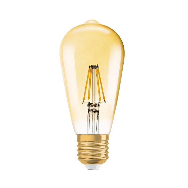 Bec LED decorativ Osram Vintage 1906 Fil Edison Gold lumanare ST87 E27 4W 410lm lumina calda 2400K