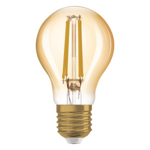 Bec LED decorativ Osram Vintage 1906 Fil Gold clasic A60 E27 6.5W 650lm lumina calda 2400K
