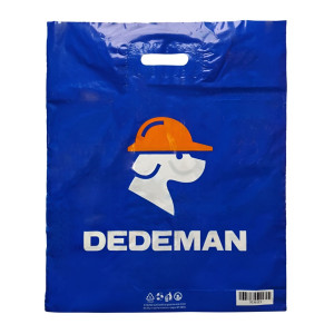 Sacosa personalizata Dedeman, tip banana, PID, albastru, 50 x 42 cm