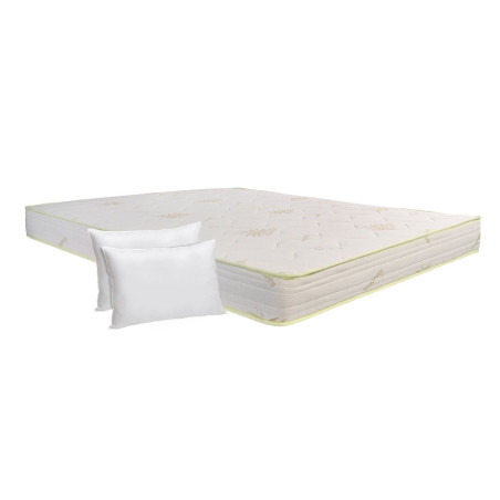 Saltea pat Bedora Ecoline + perne Aloe Vera, ortopedica, 160 x 200 cm, cu spuma poliuretanica, fara arcuri