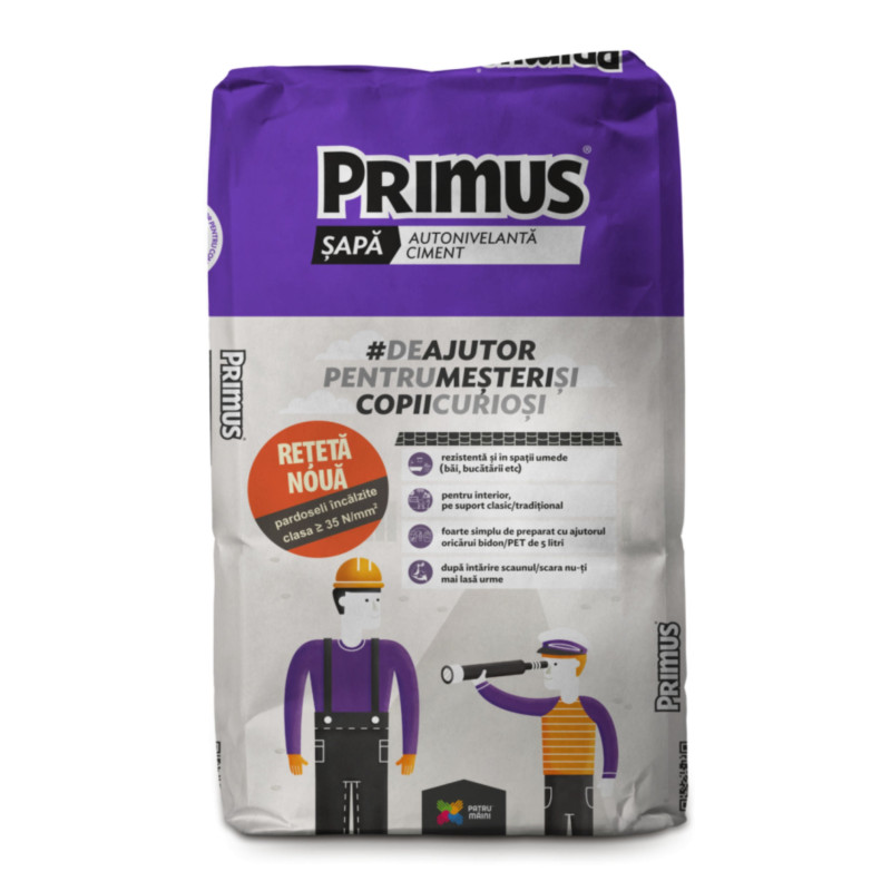 Sapa autonivelanta Primus, interior, 25 kg