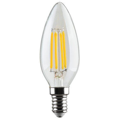 Bec LED filament Hoff lumanare E14 4.9W 600lm lumina calda 2700 K
