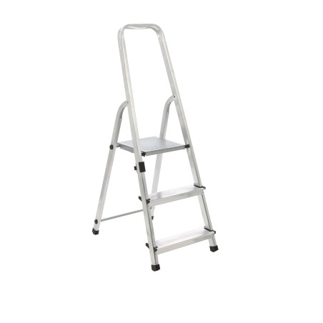 Scara aluminiu DRALD3, 1 x 3 trepte, inaltime 1.1 m, 125 kg