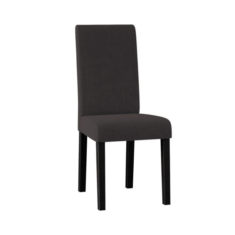 Scaun bucatarie / living fix Eco, tapitat, lemn + stofa, gri + wenge
