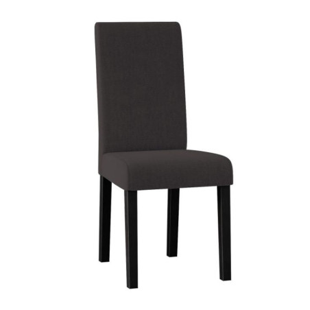 Scaun bucatarie / living fix Eco, tapitat, lemn + stofa, gri + wenge