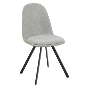 Scaun bucatarie / living rotativ Urbo, metal + stofa, bej + negru