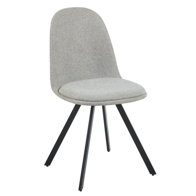 Scaun bucatarie / living rotativ Urbo, metal + stofa, bej + negru