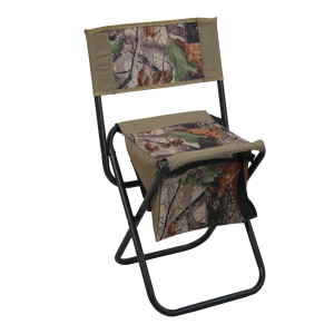 Scaun camping Leaves Grandio Mob, pliant, structura metal, maro + negru, 41 x 34.5 x 70 cm
