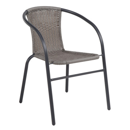 Scaun de gradina, terasa, Bistro 330.860, metal + polietilena, maro