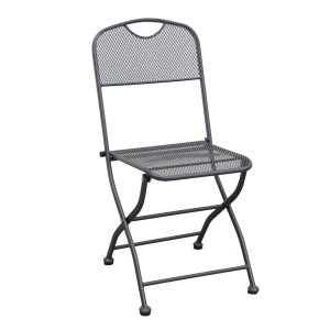 Scaun de gradina, terasa, pliant, 25258B, metal, gri