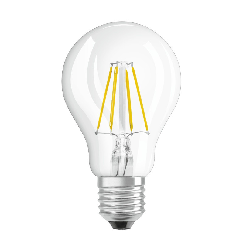 Bec LED filament Osram clasic A E27 4W 470lm lumina calda 2700 K - 2 buc