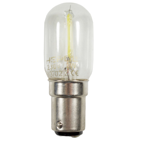 Bec LED filament pentru masina de cusut Hepol tubular B15D 2W 200lm lumina rece 6500 K