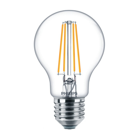 Bec LED filament Philips clasic A60 E27 7W 806lm lumina calda 2700 K