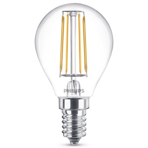 Bec LED filament Philips mini P45 E14 4.3W 470lm lumina calda 2700 K