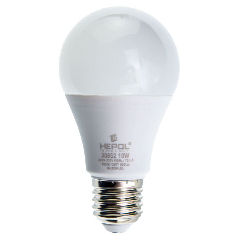 Bec LED Hepol clasic A60 E27 10W 900lm lumina neutra 4000 K