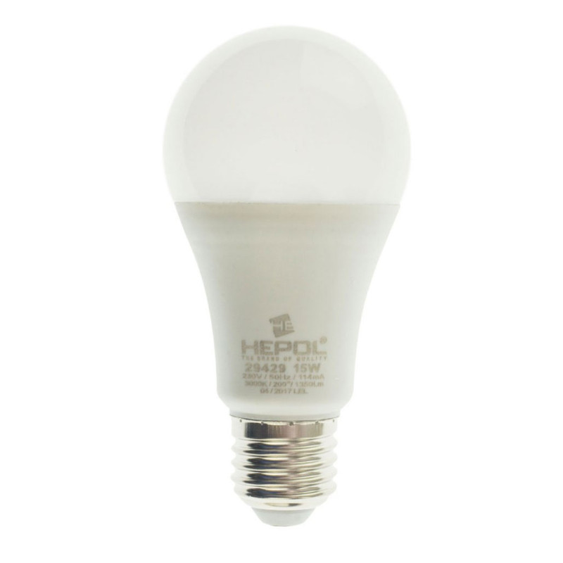 Bec LED Hepol clasic A60 E27 15W 1800lm lumina calda 3000 K